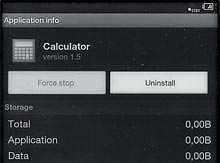 Uninstalling the calculator from the Sony PRS-T1